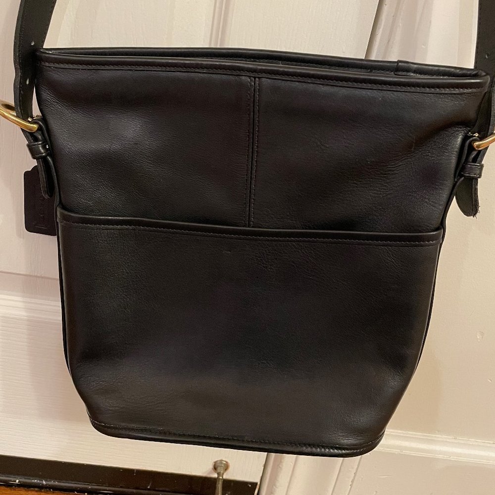 Vintage Coach Bleeker Bucket Bag 4153, black leather